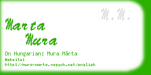 marta mura business card