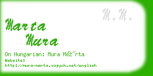 marta mura business card